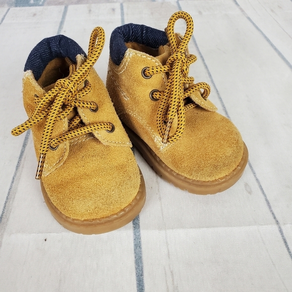 2/$25 Smartfit Toddler Suede Work Boots Tan Size 2 Unisex - Picture 5 of 13